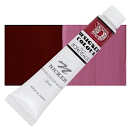 Nicker Designers Color Gouache - Bordeaux, 20 ml tube and swatch