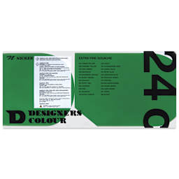 Nicker Designers Color Gouache - Set of 24, Assorted back of package