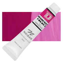 Nicker Designers Color Gouache - Magenta, 20 ml tube and swatch