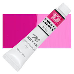 Nicker Designers Color Gouache - Pink, 20 ml tube and swatch