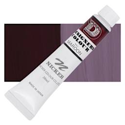 Nicker Designers Color Gouache - Maroon, 20 ml tube and swatch