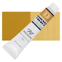 Nicker Designers Color Gouache - Yellow Ochre, 20 ml tube and swatch
