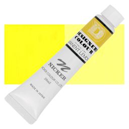 Nicker Designers Color Gouache - Permanent Lemon, 20 ml tube and swatch