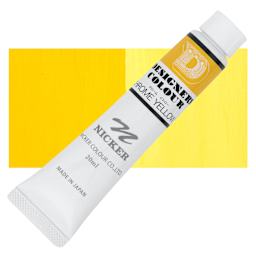 Nicker Designers Color Gouache - Chrome Yellow, 20 ml tube and swatch