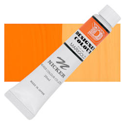 Nicker Designers Color Gouache - Marigold, 20 ml tube and swatch