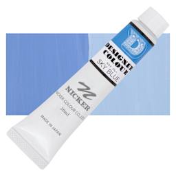Nicker Designers Color Gouache - Sky Blue, 20 ml tube and swatch