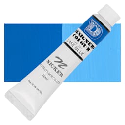 Nicker Designers Color Gouache - Lake Blue, 20 ml tube and swatch