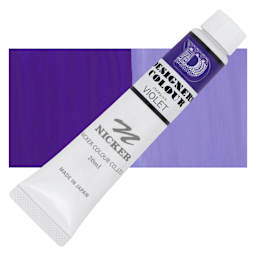 Nicker Designers Color Gouache - Violet, 20 ml tube and swatch