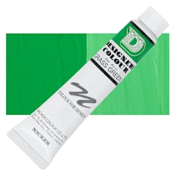 Nicker Designers Color Gouache - Grass Green, 20 ml tube and swatch