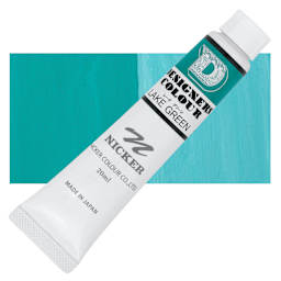Nicker Designers Color Gouache - Lake Green, 20 ml tube and swatch