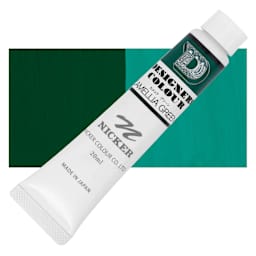 Nicker Designers Color Gouache - Camellia Green, 20 ml tube and swatch