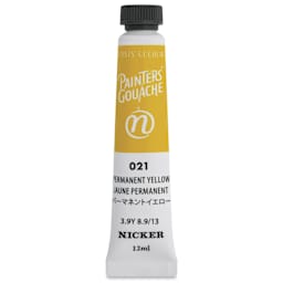 Nicker Painter’s Gouache - Permanent Yellow, 12 ml