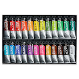 ShinHan Professional Designers Gouache - Set of 24, Set A Assorted Colors, 15 ml