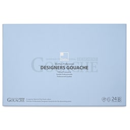 ShinHan Professional Designers Gouache - Set of 24, Set B Assorted Colors front of packaging