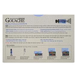 ShinHan Professional Designers Gouache - Set of 6, Primary Colors, 15 ml, back of packaging