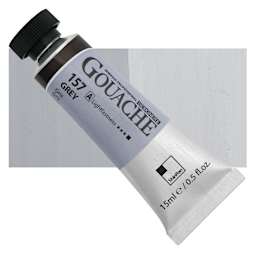 ShinHan Professional Designers Gouache - Grey, 15 ml tube and swatch