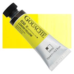 ShinHan Professional Designers Gouache - Lemon Yellow, 15 ml tube and swatch