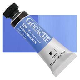 ShinHan Professional Designers Gouache - Hydrangea Blue, 15 ml tube and swatch