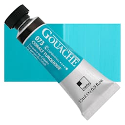 ShinHan Professional Designers Gouache - Cobalt Turquoise, 15 ml tube and swatch