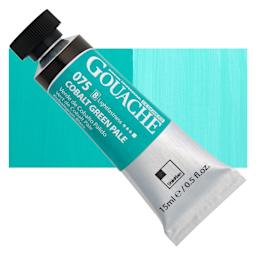 ShinHan Professional Designers Gouache - Cobalt Green Pale, 15 ml tube and swatch