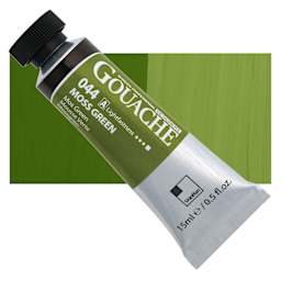 ShinHan Professional Designers Gouache - Moss Green, 15 ml tube and swatch