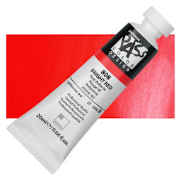 ShinHan Pass Colors Opaque Watercolor Tube - Bright Red, 20 ml tube and swatch