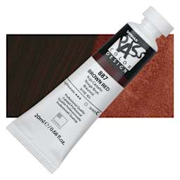 ShinHan Pass Colors Opaque Watercolor Tube - Brown Red, 20 ml tube and swatch