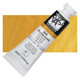 ShinHan Pass Colors Opaque Watercolor Tube - Yellow Ochre, 20 ml tube and swatch