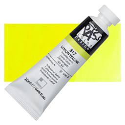 ShinHan Pass Colors Opaque Watercolor Tube - Lemon Yellow, 20 ml tube and swatch