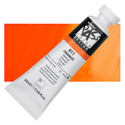 ShinHan Pass Colors Opaque Watercolor Tube - Orange, 20 ml tube and swatch