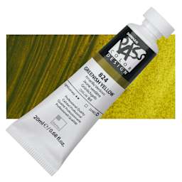 ShinHan Pass Colors Opaque Watercolor Tube - Greenish Yellow, 20 ml tube and swatch