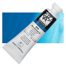 ShinHan Pass Colors Opaque Watercolor Tube - Peacock Blue, 20 ml tube and swatch