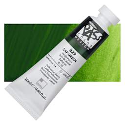 ShinHan Pass Colors Opaque Watercolor Tube - Sap Green, 20 ml tube and swatch