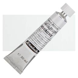 Schmincke Calligraphy Gouache - Supra Opaque White, 20 ml Tube and swatch
