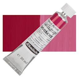 Schmincke Calligraphy Gouache - Madder Red, 20 ml Tube and swatch