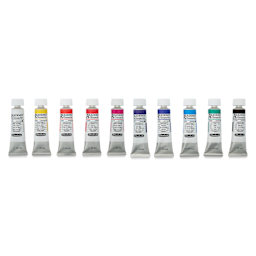 Schmincke Akademie Gouache Paints - Set of 10, Split Primary, 60 ml Tubes out of packaging
