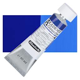 Schmincke Akademie Gouache Paint - Ultramarine, 60 ml Tube and Swatch