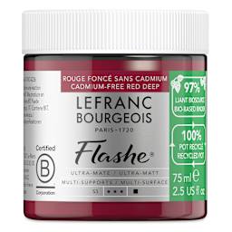 Lefranc Bourgeois Flashe Biobased Paint - Cadmium Free Red Deep, 75 ml
