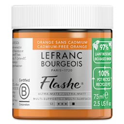 Lefranc Bourgeois Flashe Biobased Paint - Cadmium Free Orange, 75 ml