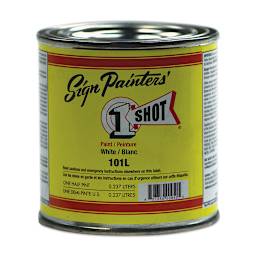 1-Shot Lettering Enamel - White, 8 oz