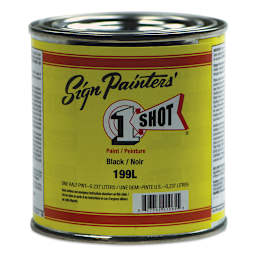 1-Shot Lettering Enamel - Black, 8 oz