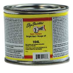1-Shot Lettering Enamel - Bright Red, 4 oz