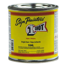 1-Shot Lettering Enamel - Bright Red, 8 oz