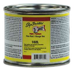 1-Shot Lettering Enamel - Fire Red, 4 oz
