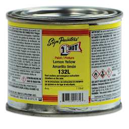 1-Shot Lettering Enamel - Lemon Yellow, 4 oz