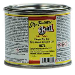1-Shot Lettering Enamel - Kansas City Teal, 4 oz