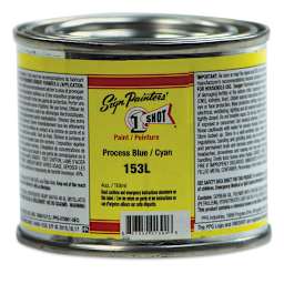 1-Shot Lettering Enamel - Process Blue, 4 oz