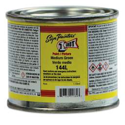 1-Shot Lettering Enamel - Medium Green, 4 oz