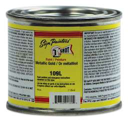 1-Shot Lettering Enamel - Metallic Gold, 4 oz