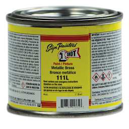 1-Shot Lettering Enamel - Metallic Brass, 4 oz